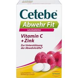 Packung Vitamin C und Zink Lutschtabletten mit Himbeergeschmack zur Unterstützung des Immunsystems.